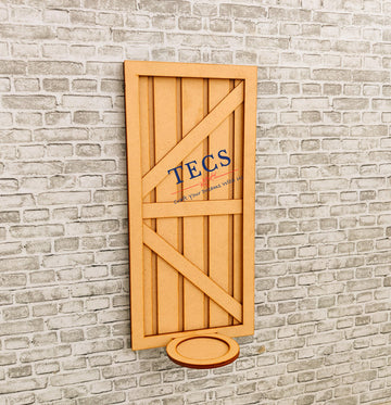 Rustic Door Wall Sconce Candle Holder